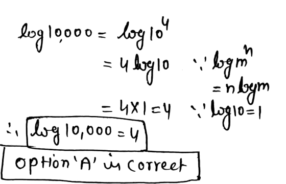 log10,000 = logion * 441 : 17 = 4x Icy saine, :. (La lo, ooo - у Op Hon A in correet