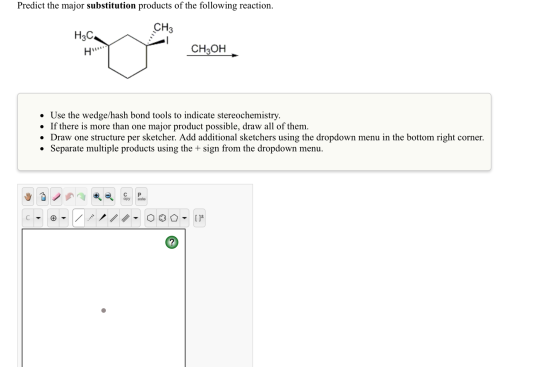 Predict the major substitution products of the fol