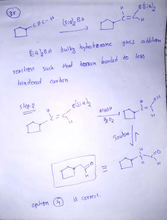 B6;a) a Ty (sigla Bi & ab Bid bulky hydro horane gives addition to less bonded reaction such that hauran hindered carbon. Lol