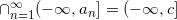 \small \cap_{n=1}^{\infty}(-\infty, a_{n}]=(-\infty, c]