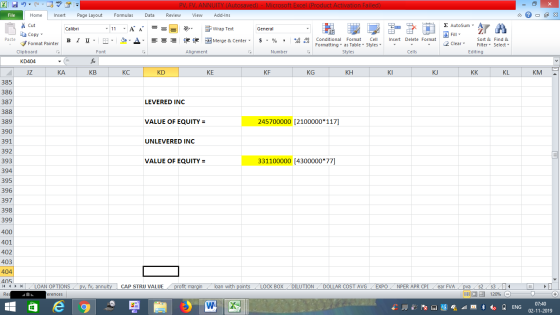 - 2x Σ AutoSum : A Fill 2 Sort & m Find & Insert Delete Format 2 Clear Filter Editing Select Cells PV, FV, ANNUITY (Autosaved