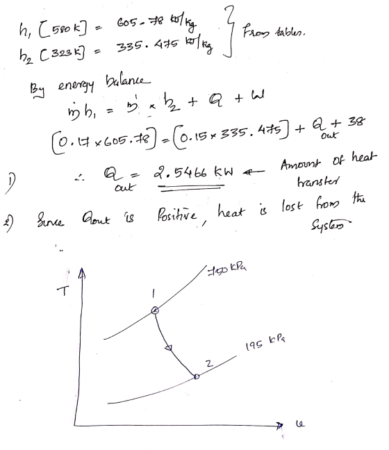 605-78 kolky 2 from tables. Kol kg 335.475 m. x bt + Q tlal h, [580k] = 605-98 he [ 323k By energy balance w b, (0.67 x 17x60