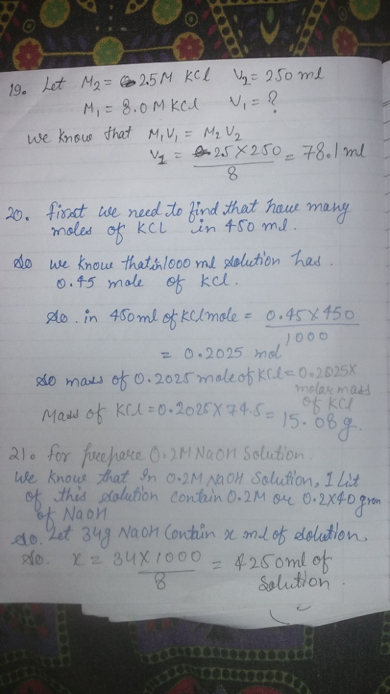8 20. froct se need to kind that haue man do we know thatふlooo mLpdal ution had 0.45 male kel . In 0.2025 hol 15 2lo for fseh