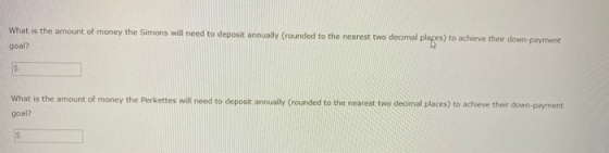 What is the amount of money the Simons will need to deposit annually (rounded to the nearest two decimal places) to achieve t