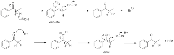 Br-Br Br H Br Н COOH enolate H+ Br-Br Н+ HBr H Br enol