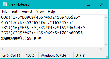 file - Notepad - O X File Edit Format View Help 800!) 176^b006$ (46$*#63z*16$*06$25^ 4554176$b785$46$##63z*16$*4$25^ 781!) 16