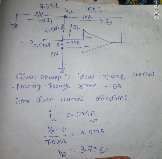 う23 Civen op amp ts ideal opame, current Civen op omp is ideal op amp -flowing-thos uga cpanp -0A Siom giuen urent dectims. 0