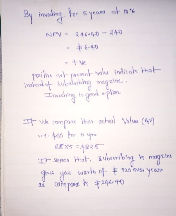 investing, Var 5 yeana ch, 10%. magzine Enveshing, ls good oPion s una h # 244 40