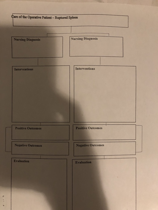 Care of the Operative Patient - Ruptured Spleen Nursing Diagnosis Nursing Diagnosis Interventions Interventions Positive Outc