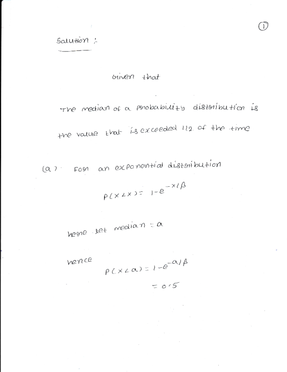 The Median Of A Probability Distribution Is The Value That Is Exceeded 