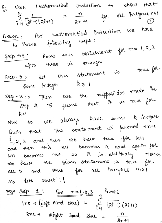 Mathematical Use Induction to show that coll Cat - Dla for all integrunn no is ky, made in cise supposition 31 (Qirolaiti) an