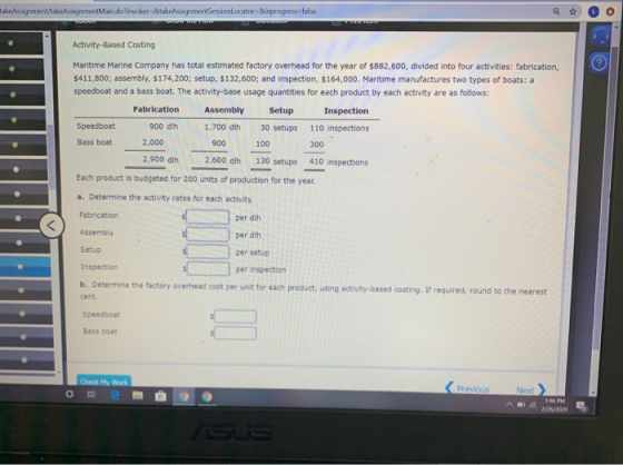 takeAssignment/takeAssignment Main doinvoker&takeAssignmentSessionLocator=&inprogressa false G ROW Activity-Based Costing Mar