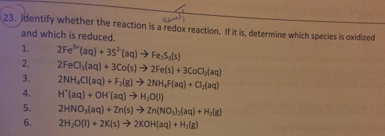 Identify whether the reaction is a redox reaction.