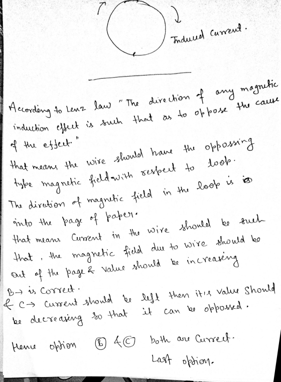 T Induced Current. According type to Lenz law The direction of any magnetic induction effect is such that as to oppose the ca
