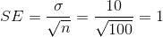 SE = lo = 10 100 -