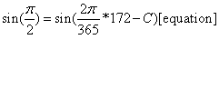 sin(-) = sin(-*172-C)[equation] s11 365