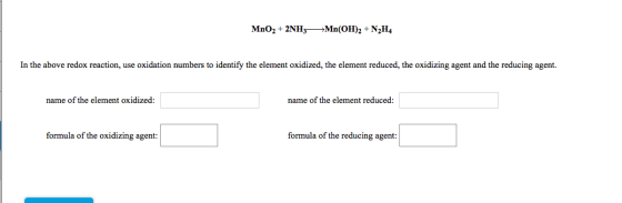In the above redox reaction, use oxidation numbers