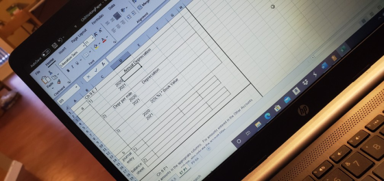 H G ChoWorking Paper - Formulas Data Merge Alignment F = Page Layout A insert Liberaten AutoSave Home File 5 Depreciation Pal
