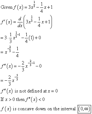 1 Given f (x ) = 3x3 ---x+1 4 1 3(x) = ( 3*-*x+1) - 1 (1) +0 -1 = 3 با بيا = X 4 $(x) = - X -0 ما با II X F(x) is not defi