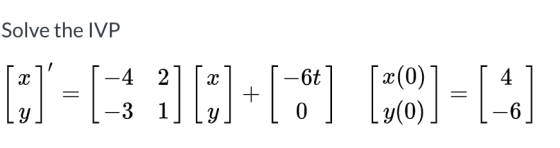 Solve the IVP 61-6301(c) CO) -(0) +