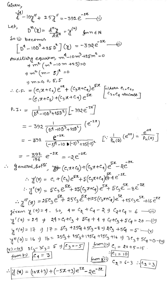 Giren, Let, (n) So o becomes to!104+ 257=-5922*** DM (%) = dny dan from EN [- 100°+250] () = -3998** Auxiliary equation, m