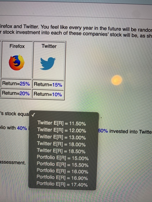 irefox and Twitter. You feel like every year in the future will be rando r stock investment into each of these companies sto