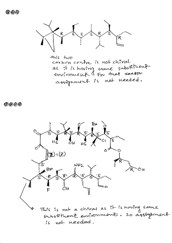 this two carbon centre is not chiral. as it is having same substituent enviroment. For that reason assignment is not needed,