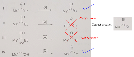 ОН Me [0] Et Me Not formed! [O] II Et Me [O] , Et Correct product: · Meo ОН III me to [0] , Me Et Me MAEt Not formed! [0] IN