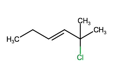 Give the two substitution products (skeletal isome