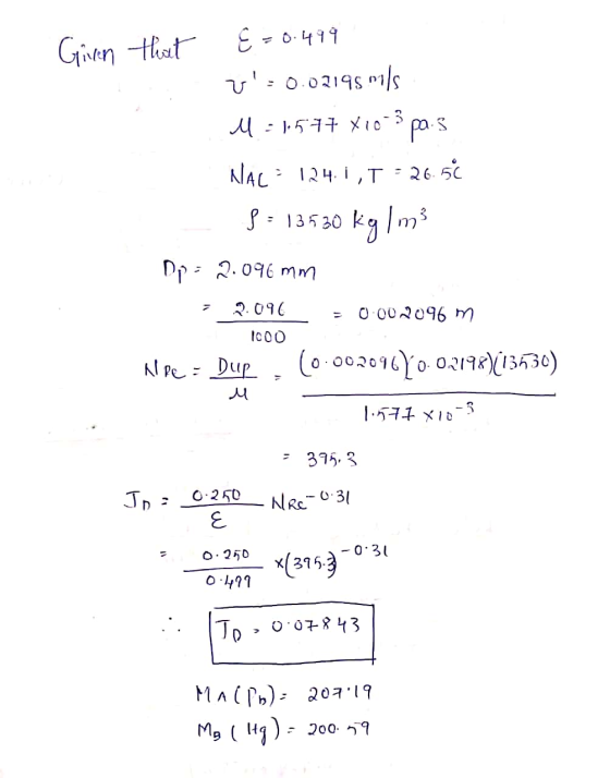 E0499 Given Hhst v0.02191/s -1.5 Xi0 po-s NAL 124, T 26.5 13530 kg m3 Dp 2.096 mm 2.090 O 00096 m (0 002096Y0 021913A30) N Pe