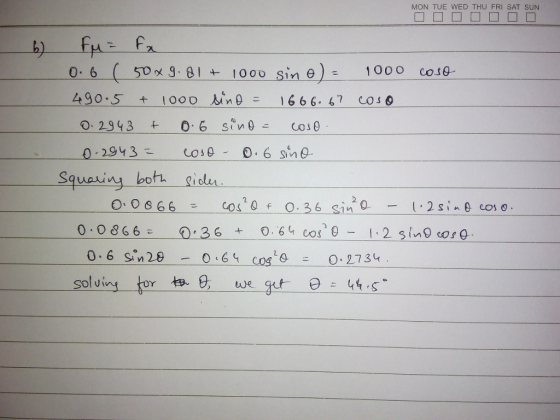 MON TUE WED THU FRI SAT SUN 1000 sin e1000 cos9 16 6 6 COs 0. 6 490.5 1ooo n0 0-2943- Lose - 06 Squaun both Riole 0 0866 3606 cos e -2 sin0 cos 0.6 Son 28-0.64 Cog 9 027 34