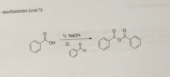 mechanisms (cont) 1) NaOH OH 2)