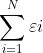 \sum_{i=1}^{N}\varepsilon i