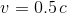 v = 0,50