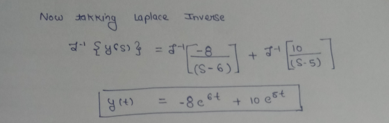 La place Inverse Now takking Işyesi ? 8-1-f= + JH 10 (9-3) LS-5) = -8e 79 (+) B + 10 est
