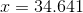 I = 34.641