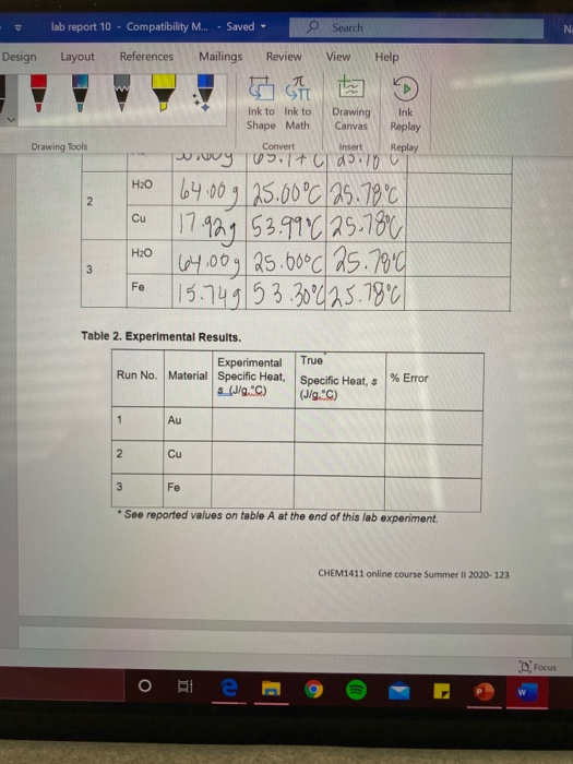 lab report 10 - Compatibility M... - Saved Search NI Design Layout References Mailings Review View Help 77 GT Ink to ink to D