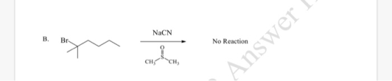 В. Br- NaCN No Reaction CH CH Answer