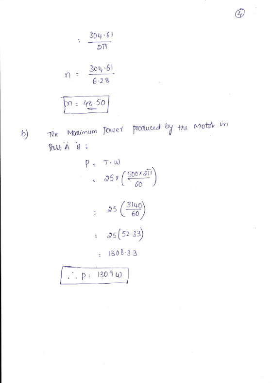 304.61 3046 6-28 8 50 b The Maximum ower produted bthe Motr v 60 60 552 33 1308 33 P130 iw