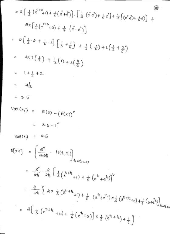 o to 玄(e、e :카 3.5 vax (x) E(X)-(E(x))v = 3.5-I