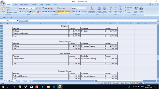 Book1 - Microsoft Excel - X Home Insert Page Layout Formulas Data Review View Cut Copy - General Times New Rom - 12 - A A BI