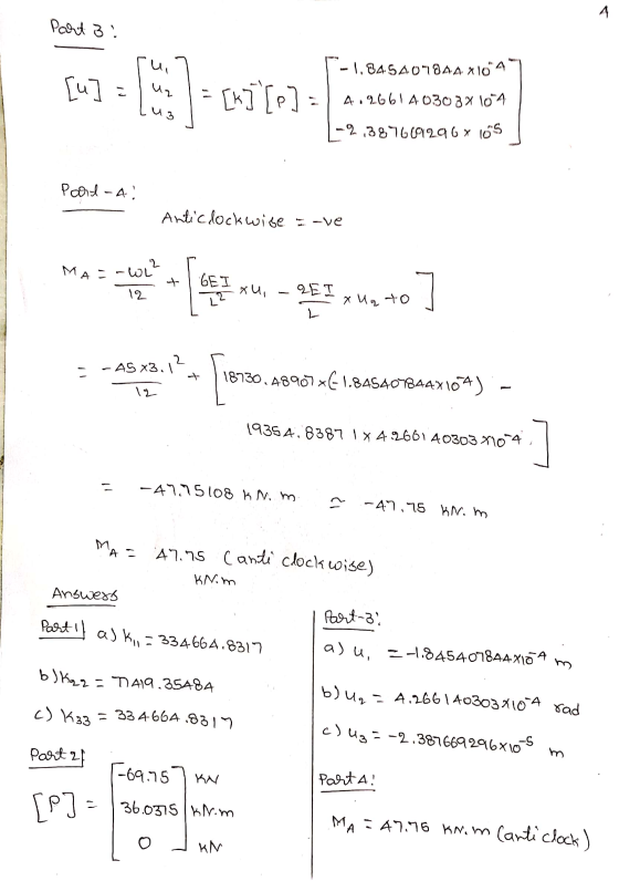 4 Part 3 -1.345A07DAA X10 uz us [k]*[p] = 4.266140303 x 10 4 -2,38760296 los Part-A! Anticlockwise zove MA -WL? GET .xui 12 R