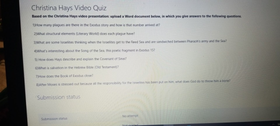 Christina Hays Video Quiz Based on the Christina Hays video presentation: upload a Word document below, in which you give ans