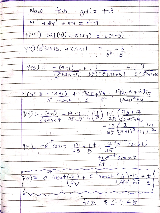 Now get) a t-3 four M tay & 5y = 4-3 [CY!!+22(40)*+ 5 LC4) = 164-3) 403) (${f2545) +(5+1) s 3 S² S 715) + (StD stas +5 (6²)