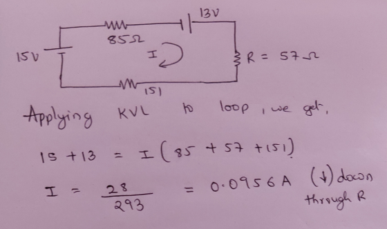 13v 1S V is) Applying KV ho loo ρ 293