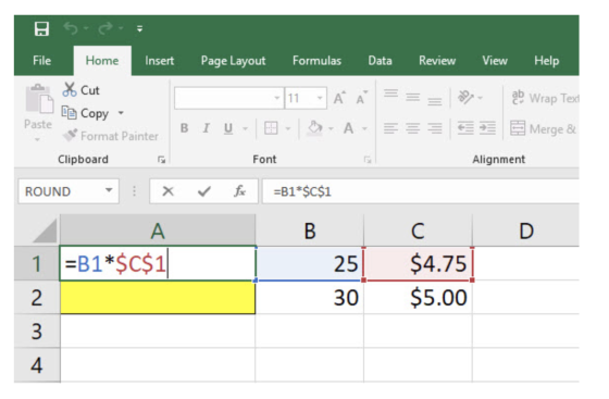 File Home Insert Page Layout Formulas Data Review View Help 11 - Α Α ab Wrap Texd % Cut Copy Paste Format Painter Clipboard Β