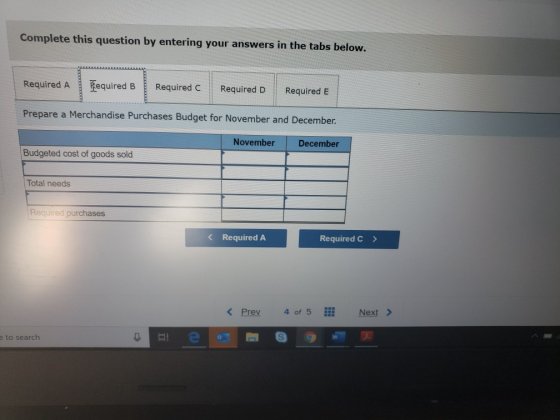 Complete this question by entering your answers in the tabs below. Required A Required B Required C Required D Required E Pre