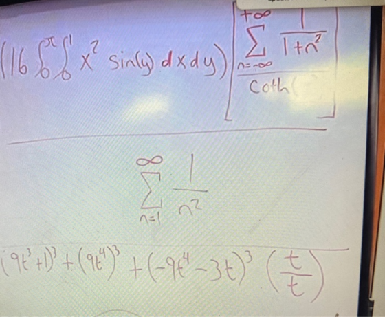 ta (16 x sinly dxdy) Il the 000 Coth - 8 Wa 2 nel (94+)? +(74)* +(-98–3t) th