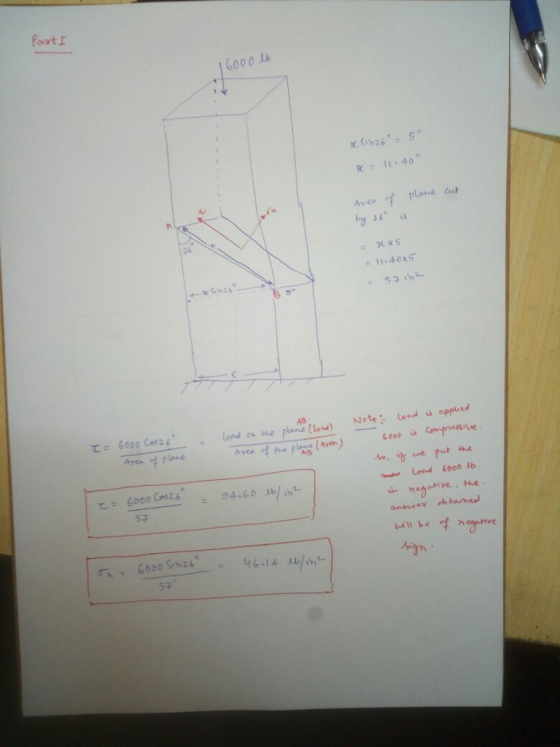 Gooo Area of plane c AB os the plane e) Note Londu applid lo) て: 6000 Cr16-94.60 삐in.. 5구 57