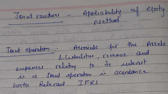Joint reutures - Apple a belety Methool Jout operation Account for the Assels I llibilities, revenue and eupenses releting to